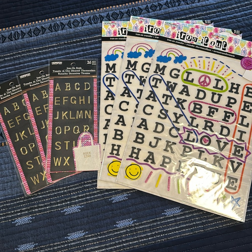 Horizon Group USA Bundle of Iron On Letters New